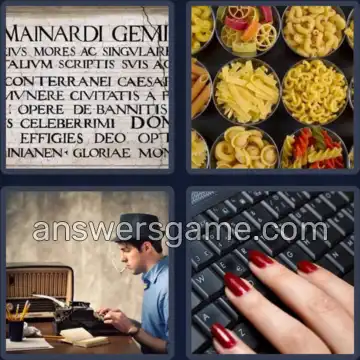 4 Pics 1 Word 4 Letters TYPE