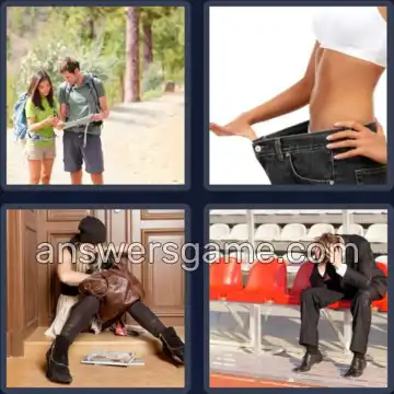 4 Pics 1 Word 4 Letters LOST