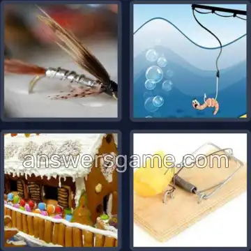 4 Pics 1 Word 4 Letters BAIT