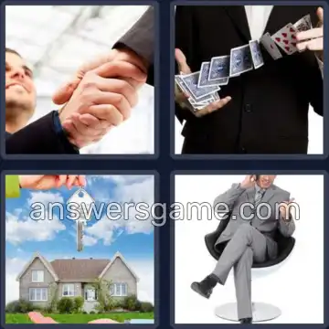 4 Pics 1 Word 4 Letters DEAL