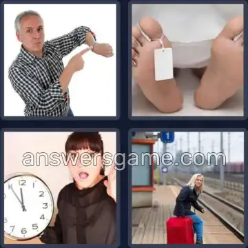 4 Pics 1 Word 4 Letters LATE