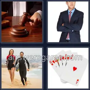 4 Pics 1 Word 4 Letters SUIT