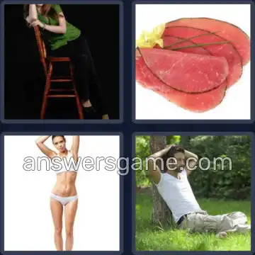 4 Pics 1 Word 4 Letters LEAN