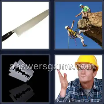 4 Pics 1 Word 4 Letters EDGE