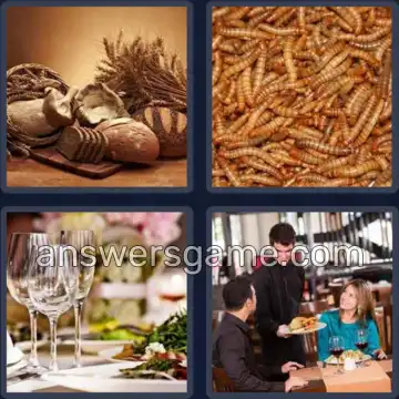 4 Pics 1 Word 4 Letters MEAL