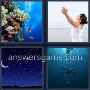 4 Pics 1 Word 4 Letters DEEP