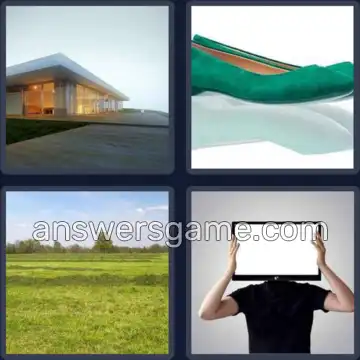 4 Pics 1 Word 4 Letters FLAT