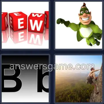 4 Pics 1 Word 4 Letters BOLD