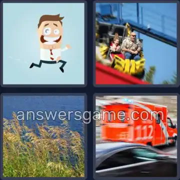 4 Pics 1 Word 4 Letters RUSH