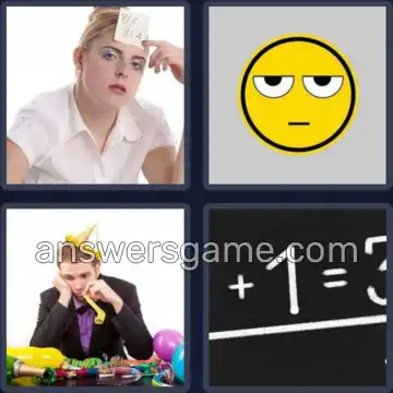 4 Pics 1 Word 4 Letters DULL