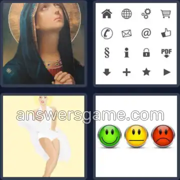 4 Pics 1 Word 4 Letters ICON
