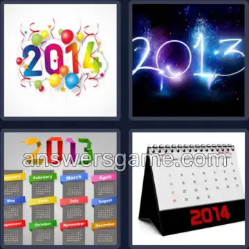 4 Pics 1 Word 4 Letters YEAR