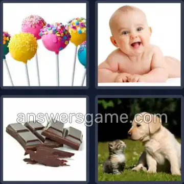 4 Pics 1 Word 5 Letters SWEET