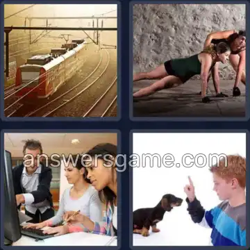 4 Pics 1 Word 5 Letters TRAIN
