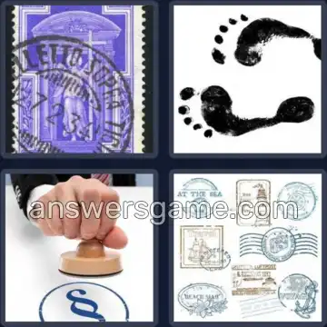 4 Pics 1 Word 5 Letters STAMP
