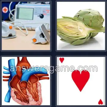 4 Pics 1 Word 5 Letters HEART