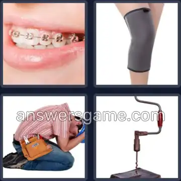 4 Pics 1 Word 5 Letters BRACE
