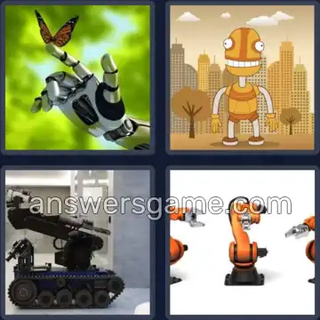 4 Pics 1 Word 5 Letters ROBOT