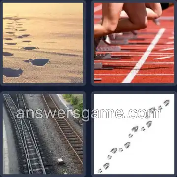 4 Pics 1 Word 5 Letters TRACK