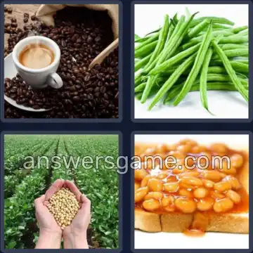 4 Pics 1 Word 5 Letters BEANS