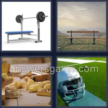 4 Pics 1 Word 5 Letters BENCH