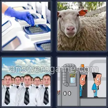 4 Pics 1 Word 5 Letters CLONE
