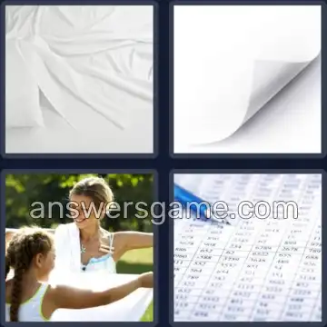 4 Pics 1 Word 5 Letters SHEET