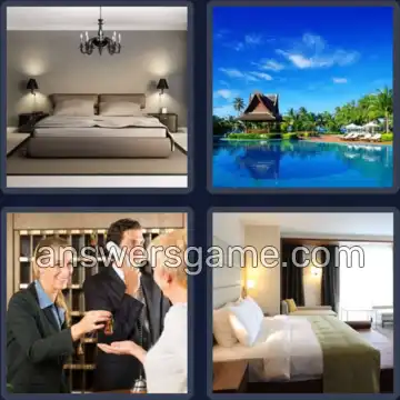 4 Pics 1 Word 5 Letters HOTEL
