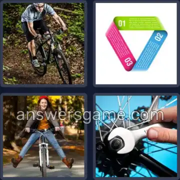 4 Pics 1 Word 5 Letters CYCLE