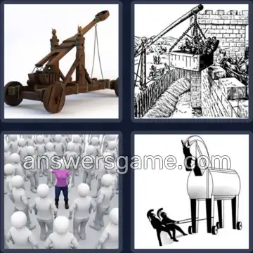 4 Pics 1 Word 5 Letters SIEGE