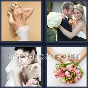 4 Pics 1 Word 5 Letters BRIDE