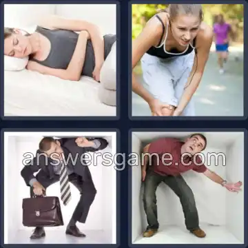 4 Pics 1 Word 5 Letters CRAMP