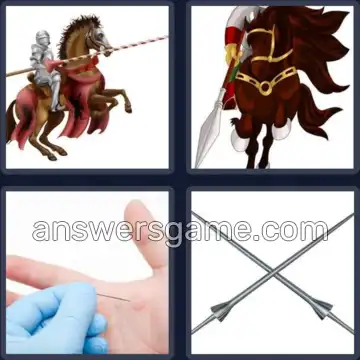 4 Pics 1 Word 5 Letters LANCE