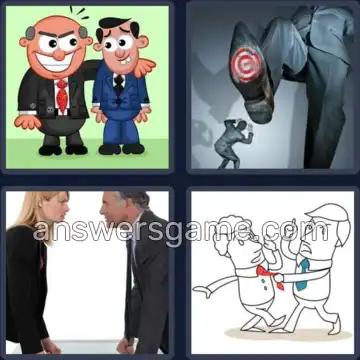 4 Pics 1 Word 5 Letters ENEMY