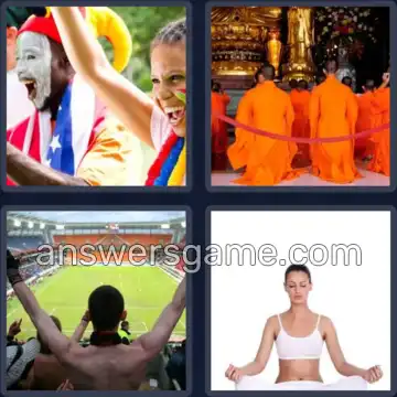 4 Pics 1 Word 5 Letters CHANT