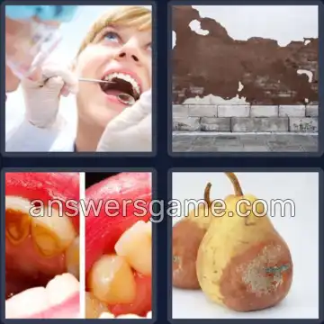 4 Pics 1 Word 5 Letters DECAY