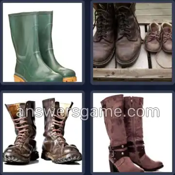4 Pics 1 Word 5 Letters BOOTS