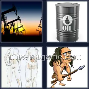 4 Pics 1 Word 5 Letters CRUDE