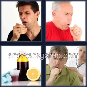 4 Pics 1 Word 5 Letters COUGH