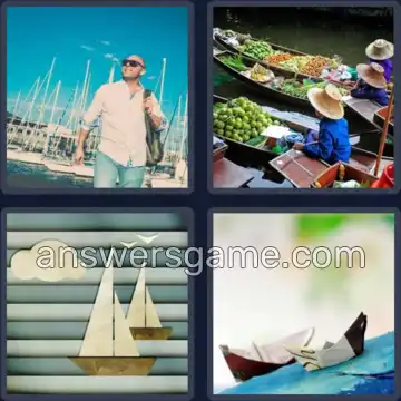 4 Pics 1 Word 5 Letters BOATS