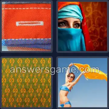 4 Pics 1 Word 5 Letters CLOTH