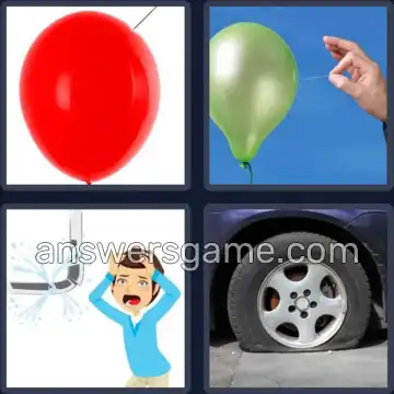 4 Pics 1 Word 5 Letters BURST