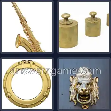 4 Pics 1 Word 5 Letters BRASS