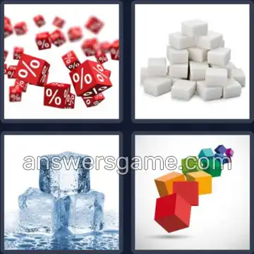 4 Pics 1 Word 5 Letters CUBES