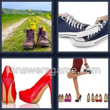 4 Pics 1 Word 5 Letters SHOES