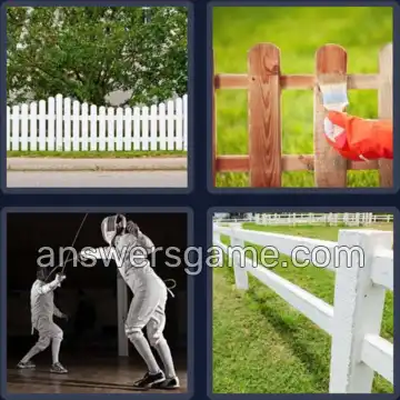 4 Pics 1 Word 5 Letters FENCE