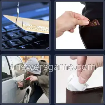 4 Pics 1 Word 5 Letters STEAL