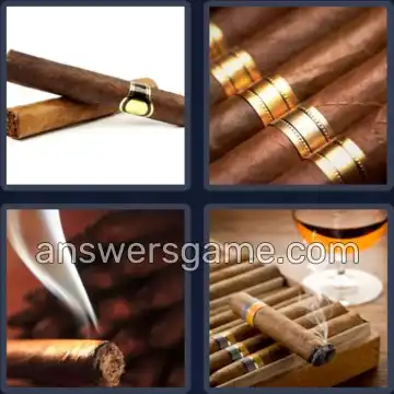 4 Pics 1 Word 5 Letters CIGAR