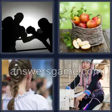 4 Pics 1 Word 5 Letters WEAVE