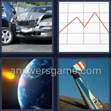 4 Pics 1 Word 5 Letters CRASH